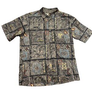 Vintage Tori Richard Novelty Collared Button Up Hawaiian Shirt M